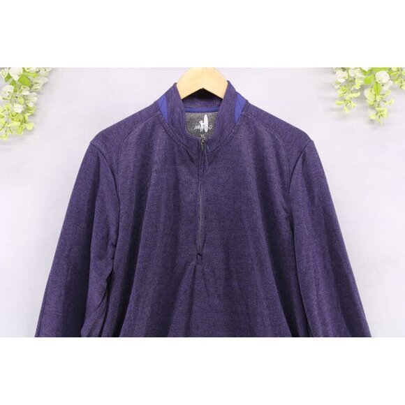 Johnnie O Men's Reflex Pullover 1/2 Zip Long Sleeve Purple Sz XL - Picture 3 of 9